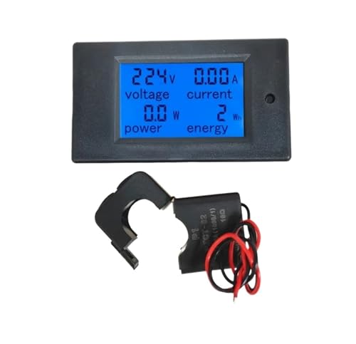 AIRUIXI Stromzähler PZEM-061 AC Digital Power Meter AC 80-260V 0-100A 4in1 Energie Tester Strom Spannung Meter Power Wattmeter Adapter Versorgung(Open CT) von AIRUIXI