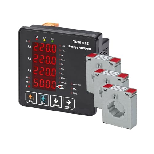 AIRUIXI Stromzähler TPM-01E Energieanalysator-Multimeter 3P&4W(3CT 1000A) von AIRUIXI