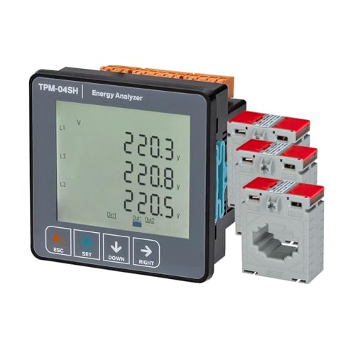 AIRUIXI Stromzähler TPM-04SH Energieanalysator-Multimeter 3P&4W(3CT 1000A) von AIRUIXI