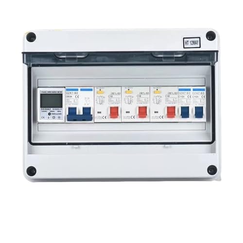 AIRUIXI Verteilerkasten außen Außenhaushaltsschalter Elektrischer Verteilerkasten Leistungsschalter MCB Power Kunststoff Anschlusskabelkasten IP65(12WAY Type3) von AIRUIXI
