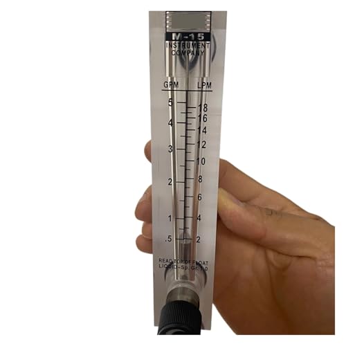 AIRUIXI durchflussmesser LZM-15T Flüssigkeitsdurchflussmesser Wasserdurchflussmesser Panel Rotameter mit Regelventil 0,2-2LPM 0,2-3LPM 0,5-4LPM 1-7LPM 10-100L/H(2-18LPM) von AIRUIXI