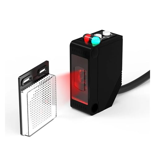 AIRUIXI lichtschranke E3Z-B61 Photoelektrischer Sensor Retroreflektierende Erfassungsdistanz 4M NPN PNP10-30VDC Quadratischer Fotoschalter mit Halterung(4M 3-wirePNP NO NC) von AIRUIXI
