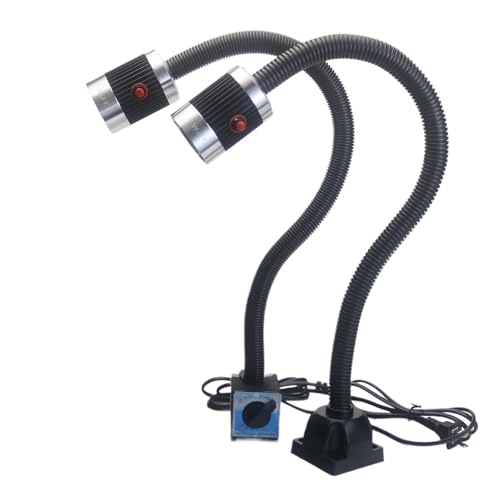 Drehmaschine Arbeitslicht LED CNC Maschine Werkzeug Arbeit Lampe Drehmaschine Schwanenhals Werkstatt Lichter 3/6/9W Industrielle Lampe Nähen(Clip base,EU_9W) von AIRUIXI