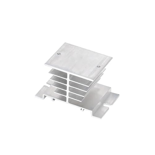 Halbleiterrelais 1/5/10 stücke Aluminium Kühlkörper DD DA AA Einphasig Solid State Relais SSR Aluminium Lamellen Ableitung Kühler Din Schiene Montage(1pc,BASE 10A-40A) von AIRUIXI