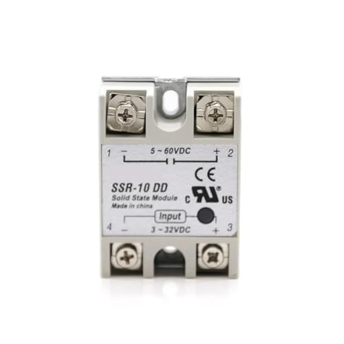 Halbleiterrelais Einphasiges Halbleiterrelais SSR 10-100DD DC-Steuerung DC 3-32VDC Eingang 5-60VDC Ausgang SSR-40DD DC zu DC Relaisbasis(10DD) von AIRUIXI