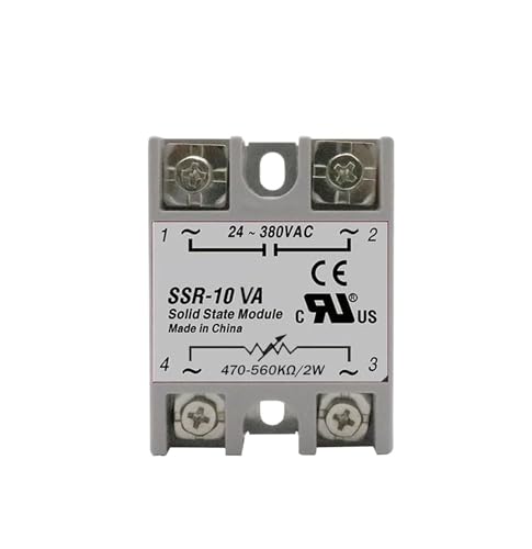 Halbleiterrelais SSR-10VA SSR-25VA SSR-40VA Halbleiterrelais-Spannungsregler AC24-380V Ausgang + Potentiometer for PID(Solid State Relay,SSR-25VA) von AIRUIXI