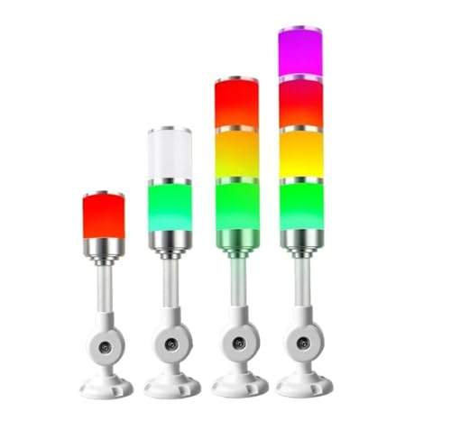 Industrielle Warnleuchten DC 24 V Mehrschicht-Anzeigeleuchte mit Summer, faltbarem Arm, mehrfarbiger Alarm-LED-Signalleuchte for Werkzeugmaschinen, dreifarbiges Licht(4 layer 4 color) von AIRUIXI
