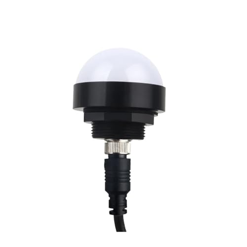 Industrielle Warnleuchten Dreifarbige Warnleuchte 3W DC 24V IP69 Halbkugelförmige CNC-Alarmanzeigelampe Industriemaschinen 3-farbiges Metalllicht(IP68 with L bracket) von AIRUIXI