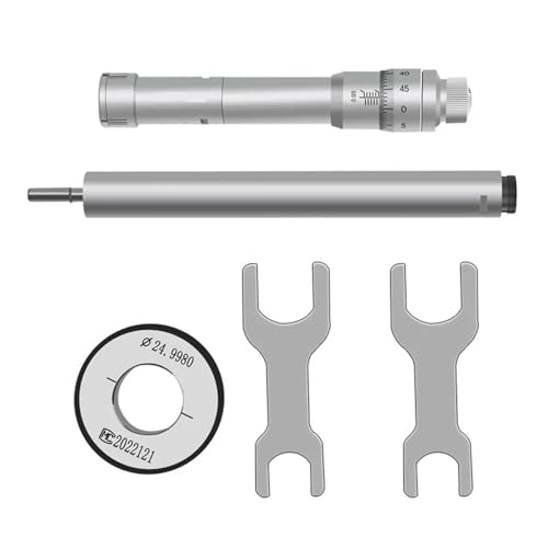 Innen Durchmesser Mechanischer Mikrometer mit drei Backen und Verlängerungsstange, Dreipunkt-Innenmessmikrometer, Bohrungsdurchmesser, Innenlochmessung(17-20mm) von AIRUIXI