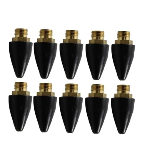 Klimaanlagen-Spülset 1/8 Zoll NPSM NPT männliche Gummi-/Messingspitzen-Ersatzluftdüse for pneumatische Werkzeuge(10pcs 1 8 NPT) von AIRUIXI