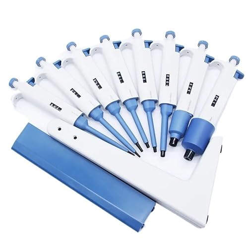 Laborpipette 1 stück 0,5 ul bis 10 ml Labor Variable Volumen Pipette 1/8 Kanal Mikropipette Manuelle Dispenser(5-50uL) von AIRUIXI