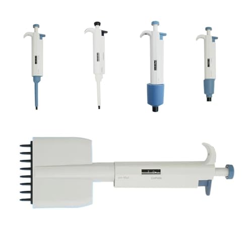 Laborpipette Labor-Pipette mit variablem Volumen, Einzelkanal, 8-Kanal-Mikropipette, manueller Dispenser(50-200uL-Plus) von AIRUIXI