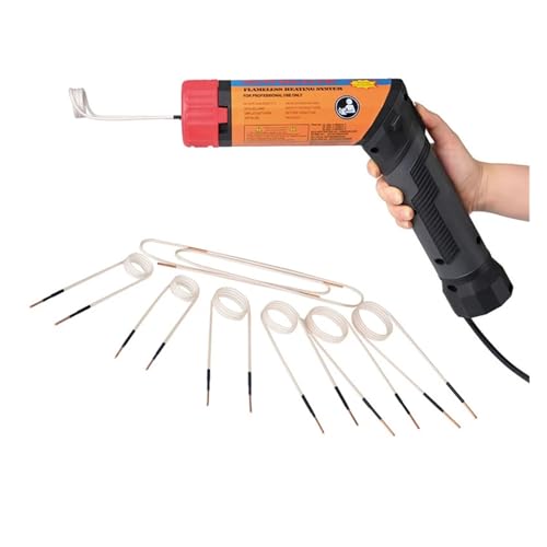 Magnetische Induktionsheizgerät 1100 W drehbarer magnetischer Induktionsheizer. Tragbares Autoreparaturwerkzeug, Schrauben- und Mutternheizer mit 8 Spulen(Black,US_110V) von AIRUIXI