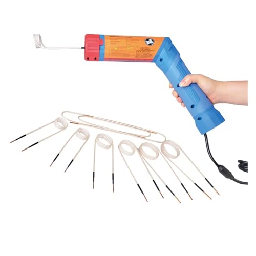 Magnetische Induktionsheizgerät 1100 W drehbarer magnetischer Induktionsheizer. Tragbares Autoreparaturwerkzeug, Schrauben- und Mutternheizer mit 8 Spulen(Blue,US_110V) von AIRUIXI
