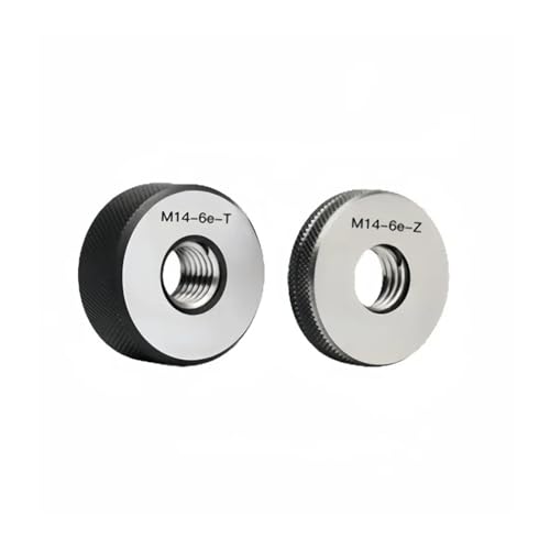 Ringlehre 1SET (1 * GO + 1 * NOGO) M2-M14 Nicht-Standard-metrisches Feinzahn-Gewinde-Ringmessgerät 6e Messwerkzeug(M8X1.25 6e TZ) von AIRUIXI