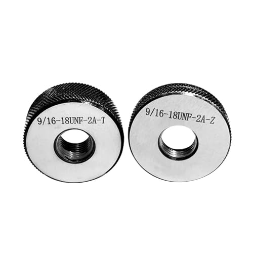 Ringlehre 1SET (1 * GO + 1 * NOGO) Nicht standardmäßiger metrischer Gewindelehrring mit feiner Verzahnung, Genauigkeit 2A UNC/F/EF/S 11I16-32 3/4 13/16(3/4-32UN-2A T Z) von AIRUIXI