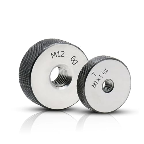 Ringlehre 2 teile/satz 6g Metrisches Gewinde Ring Gauge M1-M30 GO/NO GO for Mechanische Inspektion(M1.0X0.25) von AIRUIXI