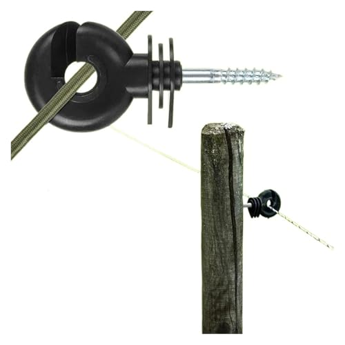 Schraubisolatoren 50/5 STÜCKE Elektrischer Drahtzaun-Isolator Sicherer Einschraubpfostenring for landwirtschaftliche Drahtsicherheit Gartenlandwirtschaftsbedarf Zubehör(20PCS) von AIRUIXI