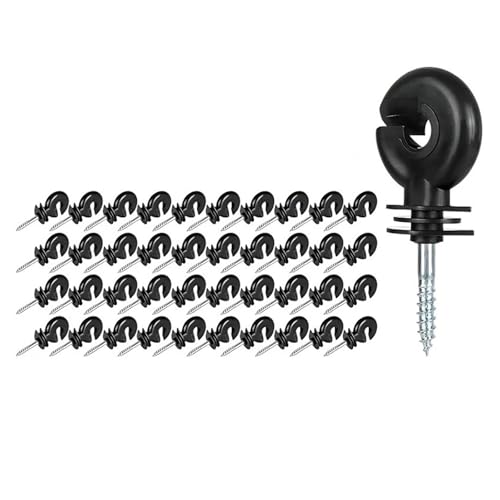 Schraubisolatoren Elektrische Zaunisolatoren, selbstschneidende Holzpfostenisolatoren, vielseitiger, temperaturbeständiger Zaunpfostenisolator for den Garten- und Bauernhofbereich(30PCS) von AIRUIXI