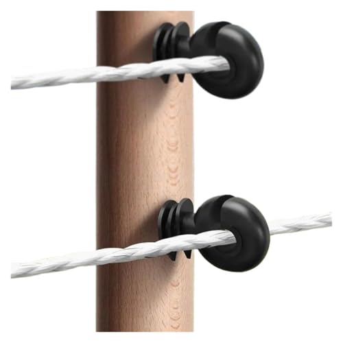 Schraubisolatoren Hausgartenzaun Spalier Premium Elektrozaun Isolatoren for Drahtverbindungen Kohlenstoffstahl Schwarz Isolator(30PCS) von AIRUIXI