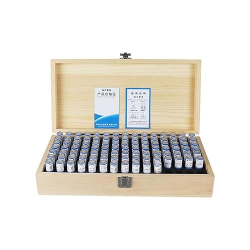 Stahlstiftlehre 0,1-10mm Schritt 0,01/0,1mm Stahlstiftlehre Stiftlehre Stift Messwerkzeug Glatter Messdorn(0.1-1mm step0.01 91pcs) von AIRUIXI