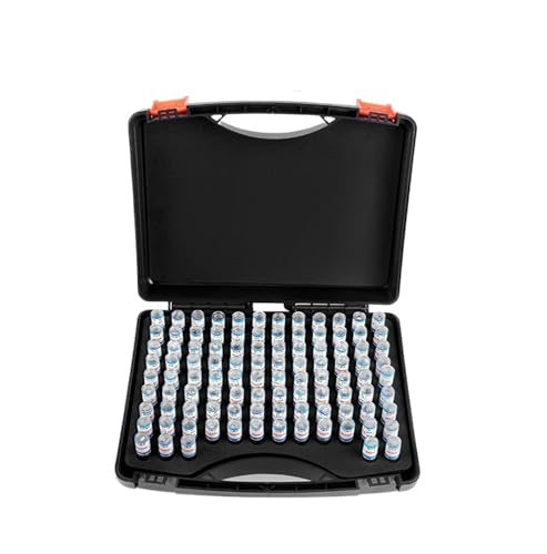 Stahlstiftlehre 51 Stück, 91 Stück, 98 Stück, 101 Stück, zylindrischer Messstift, glatter Messdorn, Lochlehre, 0,5–5,99 mm, Schritte 0,01 mm, Messstift, Messwerkzeug(0.5-1.00mm 51pcs) von AIRUIXI