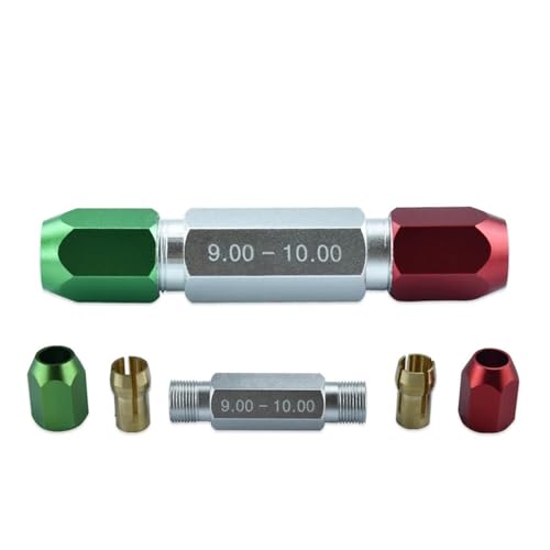 Stahlstiftlehre CNC-Klemmhalter in Rot und Grün for Nadellehre, Doppelköpfe, Stiftgriff, Go und Not Go-Messdorn(Hold range 5-6) von AIRUIXI