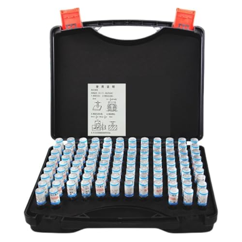 Stahlstiftlehre Präzisions-Stahlstiftlehre, 0,1 mm – 10 mm, Schrittweite 0,01 mm, glatter Lehrdorn, Lochlehrensatz(8-9mm 0.01mm 101pcs) von AIRUIXI