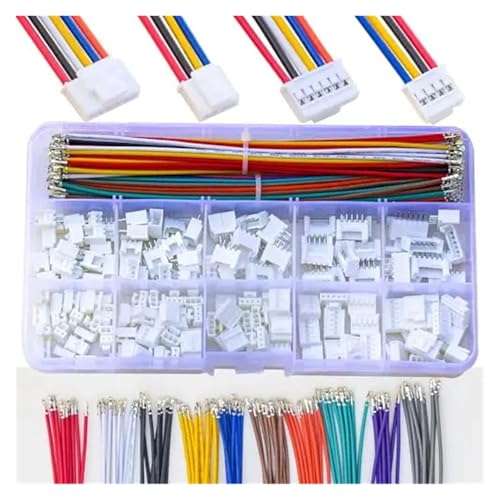 Steckverbinder-Kit 2,0 mm Rastermaß JST-HY 2.0 Buchsenstecker mit 22 AWG vorgecrimpten Kabeln, HY 2,0 mm mit Verriegelungsstecker-Buchsengehäuse von AIRUIXI