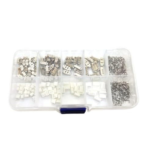 Steckverbinder-Kit 60 Sätze 1,25 mm Pitch Horizontal Typ SMD-Steckverbinder 2p 3p 4p 5-poliges Klemmengehäuse Stiftleisten-Steckverbinder-Kit im Karton von AIRUIXI