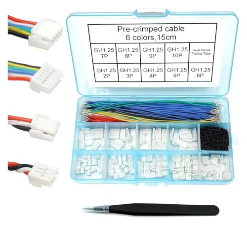 Steckverbinder-Kit GH1.25-Stecker und vorgecrimptes Silikonkabel, passend for Pixhawk4 6CM15cm Kabel von AIRUIXI