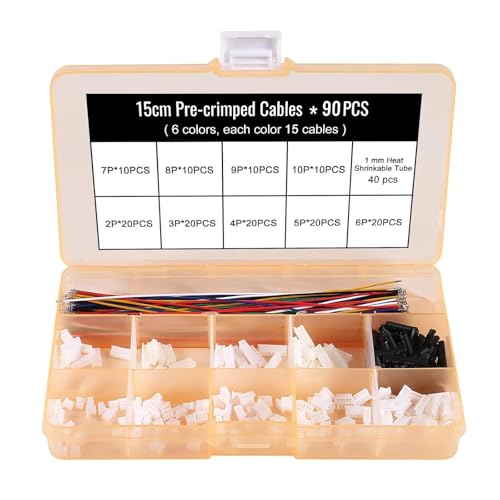 Steckverbinder-Kit JST 1,25 mm Steckverbinder Buchse und Stecker mit vorgecrimpten Kabeln, kompatibel mit JST 1,25 mm Pitch-Steckverbinder for Pix Steckverbinder-Kit JST 1,25 mm Steckverbinder Buchse und Stecker mit vorgecrimpten Kabeln, kompatibel mit JST 1,25 mm Pitch-Steckverbinder for Pix von AIRUIXI