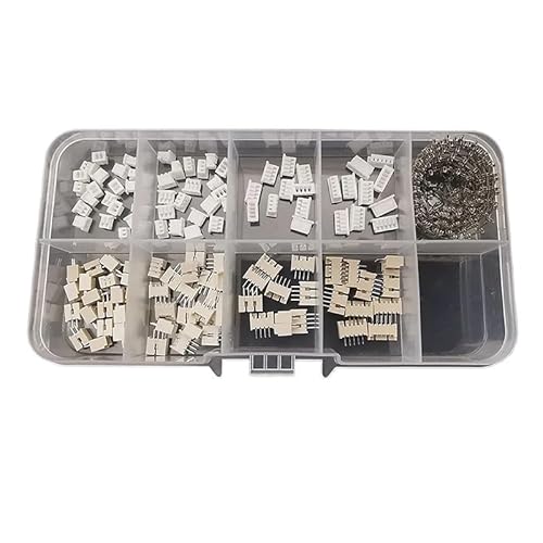Steckverbinder-Kit JST 1.25/PH2.0/XH2.54/SM2.54/JST SYP 2P/VH3.96 Stecker + Buchse Kunststoffgehäuse Anschlussstiftleiste Kabelverbinder(JST 1.25MM) von AIRUIXI