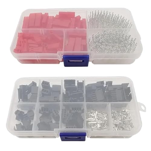 Steckverbinder-Kit JST 1.25/PH2.0/XH2.54/SM2.54/JST SYP 2P/VH3.96 Stecker + Buchse Kunststoffgehäuse Anschlussstiftleiste Kabelverbinder(SM2.54) von AIRUIXI