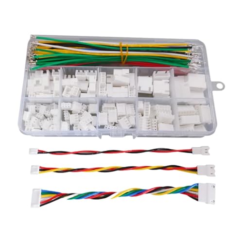 Steckverbinder-Kit JST XH2,54 mm Pitch-Verlängerungskabel, Stecker/Buchse, 2/3/4/5/6-poliger Gehäuseadapter mit vorgecrimptem 22 AWG-Weichsilikondraht Steckverbinder-Kit JST XH2,54 mm Pitch-Verlängerungskabel, Stecker/Buchse, 2/3/4/5/6-poliger Gehäuseadapter mit vorgecrimptem 22 AWG-Weichsilikondraht von AIRUIXI