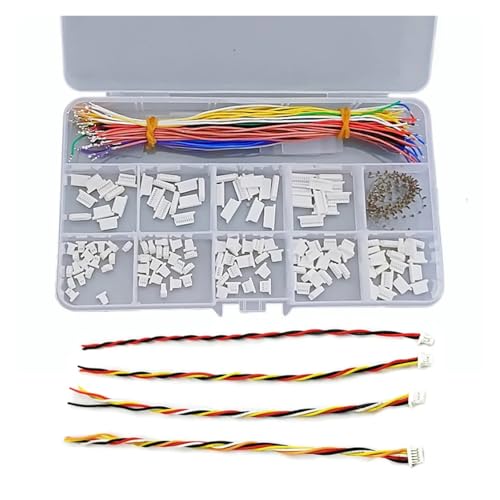 Steckverbinder-Kit Jst SH 1,0-mm-Anschlusssatz mit vorgecrimptem 150-mm-Kabel aus weichem Silikon mit einem Kopf Steckverbinder-Kit Jst SH 1,0-mm-Anschlusssatz mit vorgecrimptem 150-mm-Kabel aus weichem Silikon mit einem Kopf von AIRUIXI