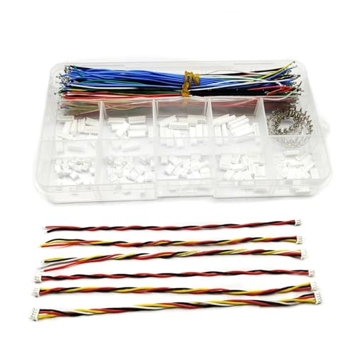 Steckverbinder-Kit Steckverbinder mit 1,25 mm Rastermaß und vorgecrimpten weichen Silikonkabeln, kompatibel mit JST PicoBlade 1,25 mm for Pixhawk, 15 cm Kabel von AIRUIXI