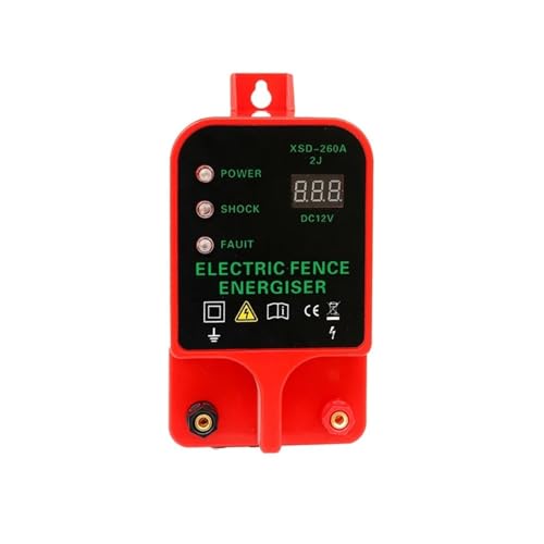 Weidezaungerät Elektrische Zaun Energizer LCD 10KM Wasserdichte Alarm Display Puls Controller Bauernhof Sicherheit(Blue EU) von AIRUIXI