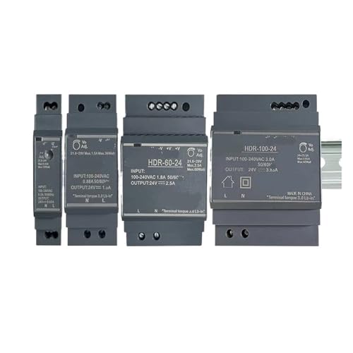 hutschienen-netzteil 15W 30W 60W 100W 150W Ultradünnes Schaltnetzteil 5V 15V 12V 24V HDR DIN-Schienenmontage-Transformator(HDR-60-12V 4.5A) von AIRUIXI