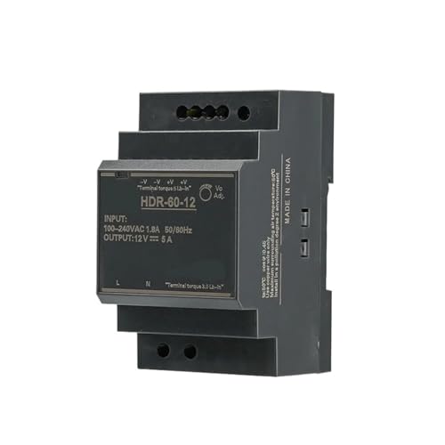hutschienen-netzteil 60 W HDR-Serie, ultradünnes Schaltnetzteil for DIN-Schienenmontage mit DC 5 V/12 V/24 V/48 V-Ausgängen, 100–240 VAC-Eingang HDR-60(15V_60W) von AIRUIXI