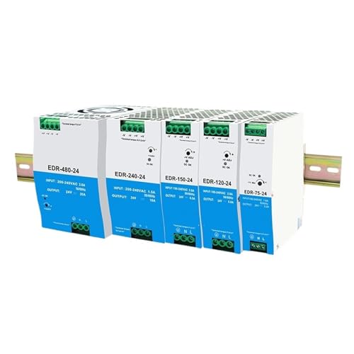hutschienen-netzteil 75/120/150/240/480 W EDR-Serie Din-Schienen-Schaltnetzteil AC-DC-SMPS-Eingang 180-240 VAC Ausgang 12 V 24 V 36 V 48 V(EDR-240,24V) von AIRUIXI