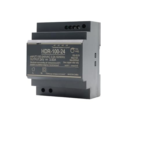 hutschienen-netzteil DIN-Schienen-Schaltnetzteil SMPS 100-240VAC 140-340VDC HDR-15W 30W 60W 100W Spannung 5V 12V 24V 48V Strom 0-7,1A(HDR-100,24V) von AIRUIXI