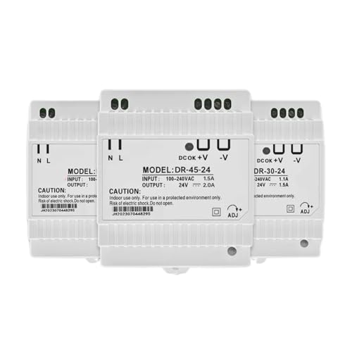 hutschienen-netzteil DR-45 45W Industrielles DIN-Schienen-Schaltnetzteil, Eingang 100-240V AC, Ausgang DC 5V 12V 24V 2A 4A 5A(12V 4A_45W) von AIRUIXI