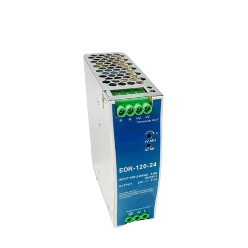 hutschienen-netzteil EDR-120-24 Schaltnetzteil for DIN-Schienenmontage, 120 W, 12 V, 10 A/24 V, 5 A, Einzelausgang, DR, Metallgehäuse(EDR-120-24) von AIRUIXI