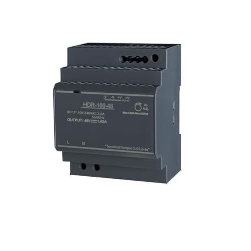 hutschienen-netzteil HDR 100W 12V8.3A 24V3.83A 48V1.92A Ultradünnes Schaltnetzteil DIN-Schienentyp(HDR-100-48V 1.92A) von AIRUIXI