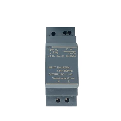 hutschienen-netzteil HDR-30-24 Ultraflaches Stufen-DIN-Schienen-Netzteil mit Kurzschlussschutz for die Stromversorgung bei DC 24 V, 1,5 A, 36 W(24V) von AIRUIXI