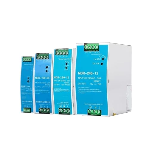hutschienen-netzteil Industrielles DIN-Schienen-Schaltnetzteil der EDR-Serie 75 W 120 W 150 W 240 W 480 W 100–240 V AC/DC 12 V 24 V Quellen-Leistungstransformator(12V,480W) von AIRUIXI