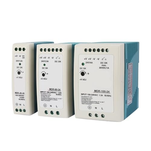 hutschienen-netzteil MDR 10W 20W 40W 60W 100W 50/60HZ Netzschalter Versorgung 5V 12V 24V DIN-Schiene(MDR-40-5) von AIRUIXI