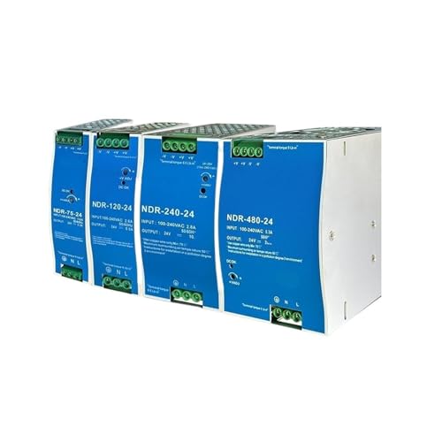 hutschienen-netzteil NDR-75W 120W 240W 480W 12V 24V 48V Schaltnetzteil Industrieller DIN-Schienen-AC/DC-Leistungstransformator mit Einzelausgang(NDR-480-48V 10A) von AIRUIXI