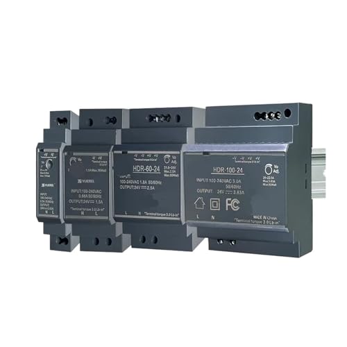 hutschienen-netzteil Ultradünnes Schaltnetzteil HDR 15W 30W 60W 100W 150W 12V 24V Schienentransformator(HDR-15-24V 0.63A) von AIRUIXI